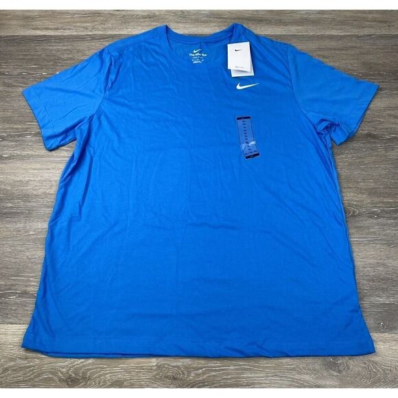 Nike T-Shirt Mens XL Short Sleeve Logo Dri-Fit Crew Neck Blue AR6029-456 $30 - Picture 1 of 8